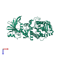 Glycosyl transferase family 1 domain-containing protein in PDB entry 7vfn, assembly 1, top view.