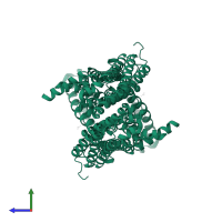 Aluminum-activated malate transporter 1 in PDB entry 7voj, assembly 1, side view.