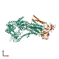 PDB entry 7vsh coloured by chain, front view.