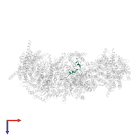 NADH dehydrogenase [ubiquinone] iron-sulfur protein 2, mitochondrial in PDB entry 7vy1, assembly 1, top view.