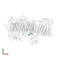 NADH dehydrogenase [ubiquinone] iron-sulfur protein 2, mitochondrial in PDB entry 7vye, assembly 1, front view.