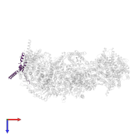 NADH-ubiquinone oxidoreductase B12 subunit in PDB entry 7vye, assembly 1, top view.