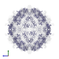 Capsid protein VP3 in PDB entry 7vyl, assembly 1, side view.