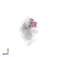 NADH-ubiquinone oxidoreductase 75 kDa subunit, mitochondrial in PDB entry 7w32, assembly 1, side view.