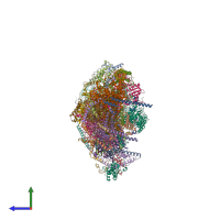 PDB entry 7w35 coloured by chain, side view.