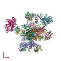 PDB entry 7w5b coloured by chain, front view.