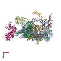 PDB entry 7w5b coloured by chain, top view.