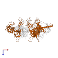 DNA helicase MCM8 in PDB entry 7w7p, assembly 1, top view.