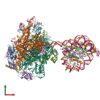 PDB entry 7wbw coloured by chain, front view.