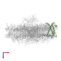 Chlorophyll a-b binding protein 6, chloroplastic in PDB entry 7wfd, assembly 1, top view.