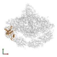 Photosystem I chlorophyll a/b-binding protein 3-1, chloroplastic in PDB entry 7wfd, assembly 1, front view.