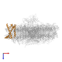 Photosystem I chlorophyll a/b-binding protein 3-1, chloroplastic in PDB entry 7wfd, assembly 1, top view.