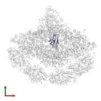 Photosystem I iron-sulfur center in PDB entry 7wfd, assembly 1, front view.