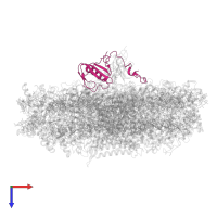 Photosystem I reaction center subunit II-2, chloroplastic in PDB entry 7wfd, assembly 1, top view.