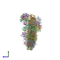 PDB entry 7wg5 coloured by chain, side view.