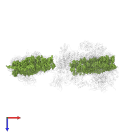 CHLOROPHYLL A in PDB entry 7wg5, assembly 1, top view.