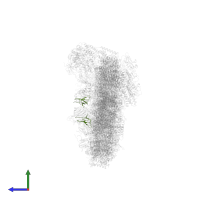 Photosystem I reaction center subunit IV A, chloroplastic in PDB entry 7wg5, assembly 1, side view.