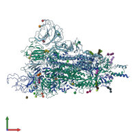 PDB entry 7wg7 coloured by chain, front view.