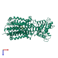 PDB entry 7wnx coloured by chain, top view.