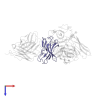 83H7 heavy chain in PDB entry 7wp6, assembly 1, top view.