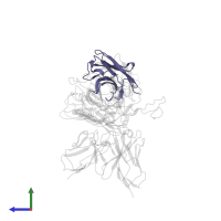 2B4 heavy chain in PDB entry 7wp8, assembly 1, side view.