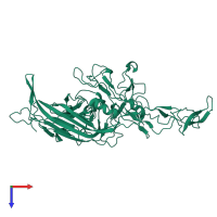 PDB entry 7wqo coloured by chain, top view.