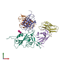 PDB entry 7ws7 coloured by chain, front view.