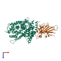 PDB entry 7wsh coloured by chain, top view.