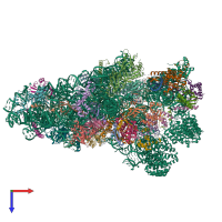 PDB entry 7wtx coloured by chain, top view.