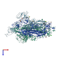 PDB entry 7wz1 coloured by chain, top view.