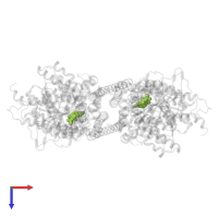 URIDINE-5'-DIPHOSPHATE in PDB entry 7x05, assembly 1, top view.