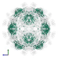 Virion protein 1 in PDB entry 7x3e, assembly 1, side view.