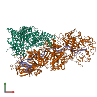 PDB entry 7x8a coloured by chain, front view.