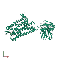 PDB entry 7xna coloured by chain, front view.