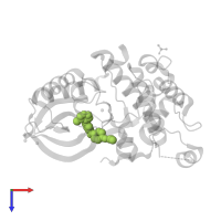 ~{N}-[4-[[6-(3-chloranylpyridin-4-yl)-3-methyl-1~{H}-indazol-4-yl]oxy]cyclohexyl]ethanamide in PDB entry 7xnc, assembly 1, top view.