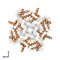 Calmodulin-3 in PDB entry 7xnk, assembly 1, side view.