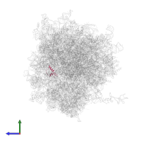 Small ribosomal subunit protein eS30 in PDB entry 7xny, assembly 1, side view.