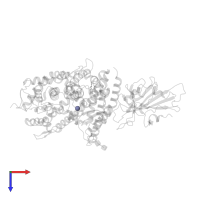 ZINC ION in PDB entry 7xo6, assembly 1, top view.