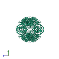 Probable cystathionine beta-synthase Rv1077 in PDB entry 7xoh, assembly 1, side view.