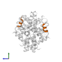 Nuclear receptor coactivator 1 in PDB entry 7xvz, assembly 1, side view.