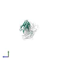 Fab14 light chain in PDB entry 7xxl, assembly 1, side view.