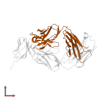 Heavy chain of 6E7F1 in PDB entry 7y1b, assembly 1, front view.