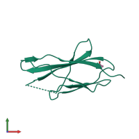 Monomeric assembly 3 of PDB entry 7y8i coloured by chemically distinct molecules, front view.