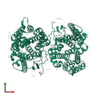 Diterpene synthase VenA in PDB entry 7y9h, assembly 1, front view.