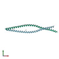 PDB entry 7yfj coloured by chain, front view.