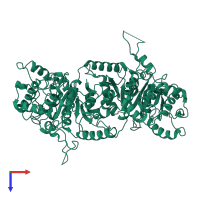 Solute carrier family 12 member 3 in PDB entry 7yg1, assembly 1, top view.