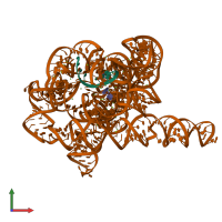 PDB entry 7ygb coloured by chain, front view.