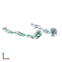PDB entry 7yl5 coloured by chain, front view.