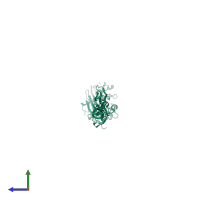 Gram-positive cocci surface proteins LPxTG domain-containing protein in PDB entry 7yl5, assembly 1, side view.