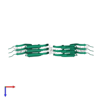 Alpha-synuclein in PDB entry 7ynf, assembly 1, top view.